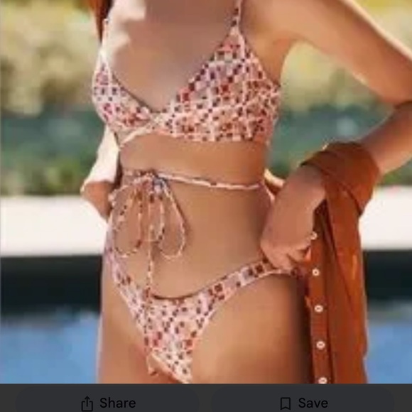 🆕 L * Space Kristen Tie Bikini Top Anthropologie - Picture 5 of 9